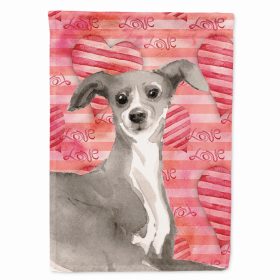 Italian Greyhound Love Themed House Flag