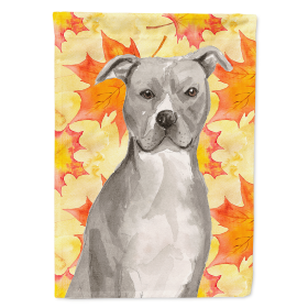 Staffordshire Bull Terrier Fall House Flag