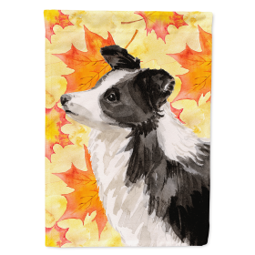 Border Collie Fall House Flag