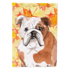 English Bulldog Fall House Flag