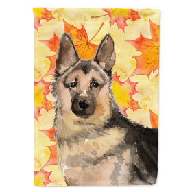 German Shepherd Fall House Flag