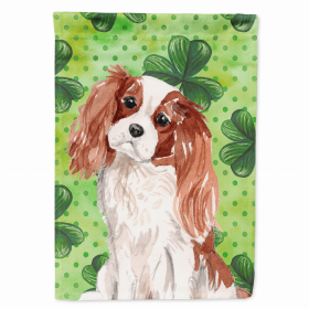 Cavalier King Charles Spaniel - Blenheim - St. Patrick's Shamrock House Flag