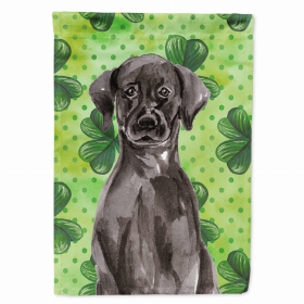 Labrador Retriever - Black - St. Patrick's Shamrock House Flag