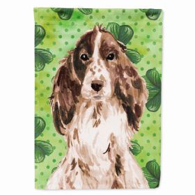 Cocker Spaniel - Brown Parti - St. Patrick's Shamrock House Flag