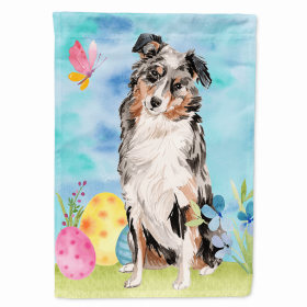 Australian Shepherd Easter House Flag