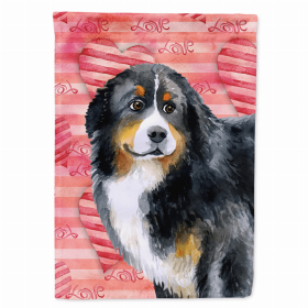 Bernese Mountain Dog 1 Love Themed House Flag