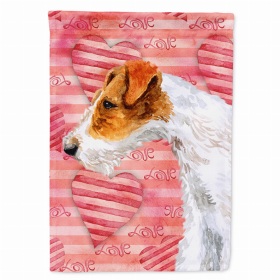 Wire Fox Terrier Love Themed House Flag