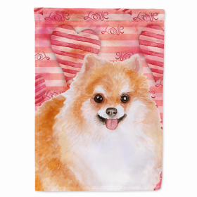 Pomeranian #2 Love Themed House Flag