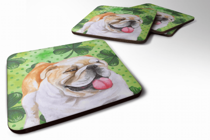 Bulldog St Patrick's Design Foam Coaster