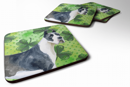 Great Dane St Patrick's Design Foam Coaster
