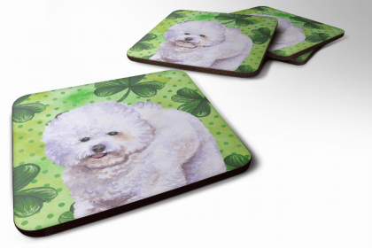 Bichon Frise St Patrick's Design Foam Coaster
