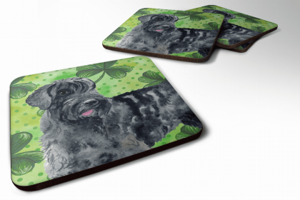 Giant Schnauzer St Patrick's Design Foam Coaster