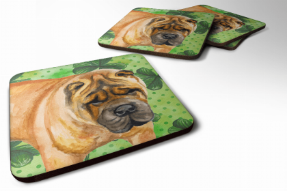 Shar Pei St Patrick's Design Foam Coaster