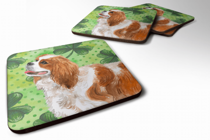 Cavalier King Charles Spaniel St Patrick's Design Foam Coaster
