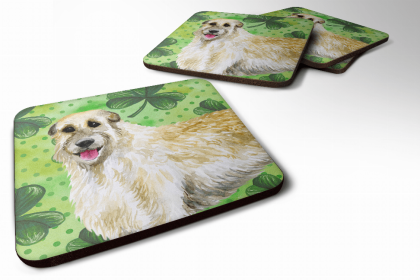 Irish Wolfhound St Patrick's Design Foam Coaster