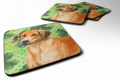 Rhodesian Ridgeback St Patrick's Design Foam Coaster
