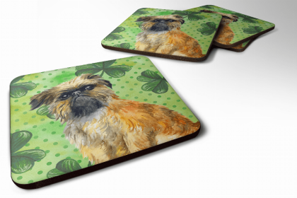 Brussels Griffon St Patrick's Design Foam Coaster