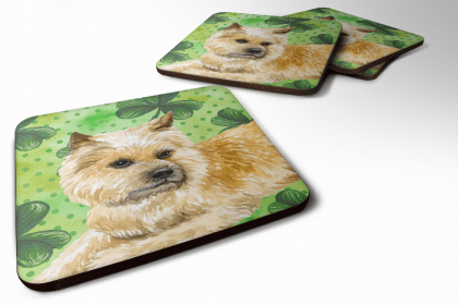 Cairn Terrier St Patrick's Design Foam Coaster