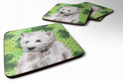 West Highland White Terrier St Patrick's Design Foam Coaster