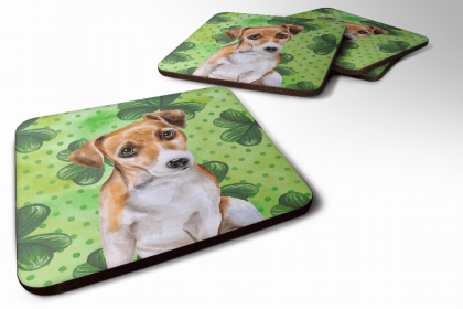 Jack Russell Terrier #2 St Patrick's Design Foam Coaster