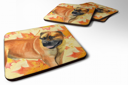 Mastiff - Boerboel - Fall Leaves Art Foam Coaster