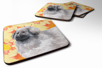 Moscow Watchdog Fall Leaves Art Foam Coaster