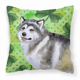 Alaskan Malamute St Patrick's Decorative Pillow