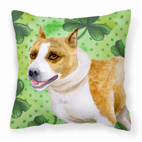 Staffordshire Bull Terrier St Patrick's Decorative Pillow