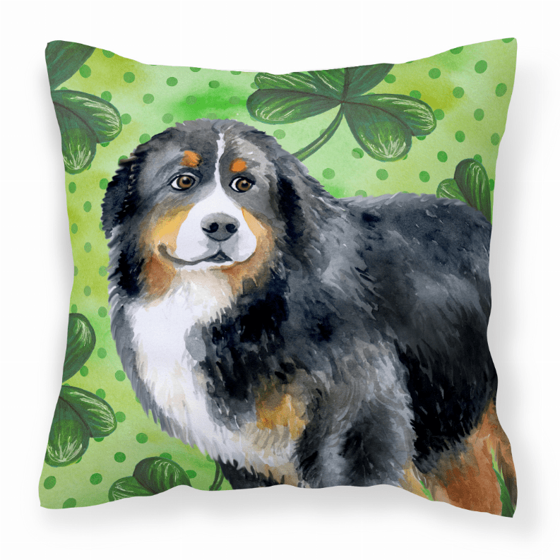 Bernese Mountain Dog St Patrick's Decorative Pillow