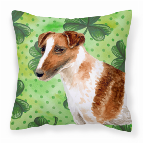 Smooth Fox Terrier St Patrick's Decorative Pillow