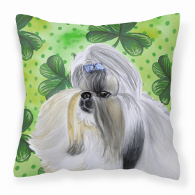 Shih Tzu St Patrick's Decorative Pillow