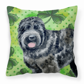 Black Russian Terrier St Patrick's Decorative Pillow