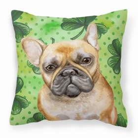 French Bulldog St Patrick's Decorative Pillow