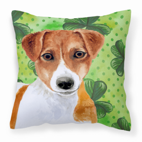 Jack Russell Terrier St Patrick's Decorative Pillow