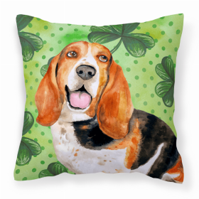 Basset Hound St Patrick's Decorative Pillow