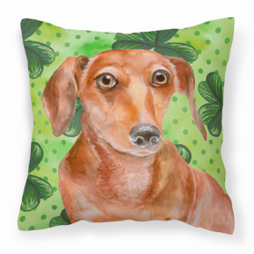 Dachshund - Red St Patrick's Decorative Pillow