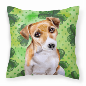 Jack Russell Terrier #2 St Patrick's Decorative Pillow