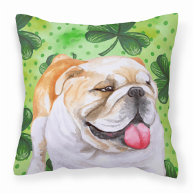 Bulldog 1 St Patrick's Decorative Pillow