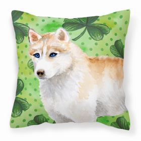Siberian Husky 1 St Patrick's Decorative Pillow
