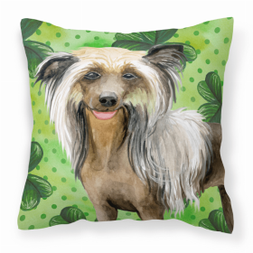 Chinese Crested 1 St Patrick's Decorative Pillow