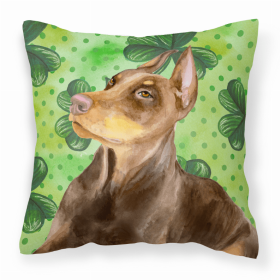 Doberman 1 St Patrick's Decorative Pillow
