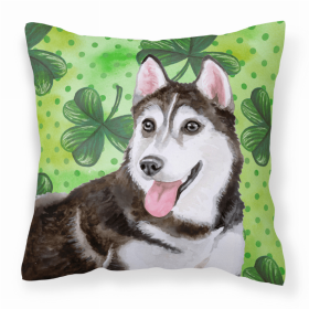 Siberian Husky #2 1 St Patrick's Decorative Pillow