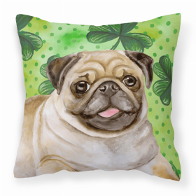 Pug 1 St Patrick's Decorative Pillow