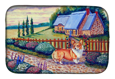 Corgi 11 Art Dish Drying Mat