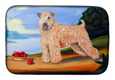 Soft Coated Wheaten Terrier Art Dish Drying Mat