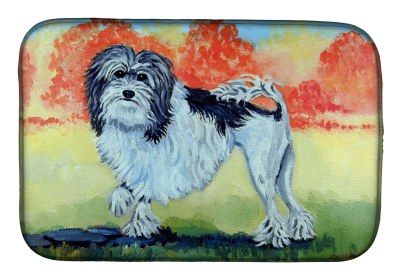 Lowchen Art Dish Drying Mat