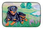 Rottweiler Art Dish Drying Mat