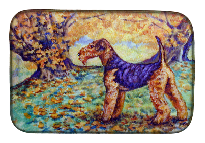 Airedale Style #1 Art Dish Drying Mat