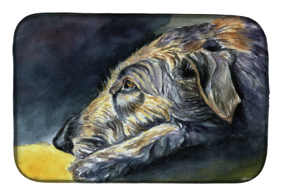 Irish Wolfhound Style #2 Art Dish Drying Mat