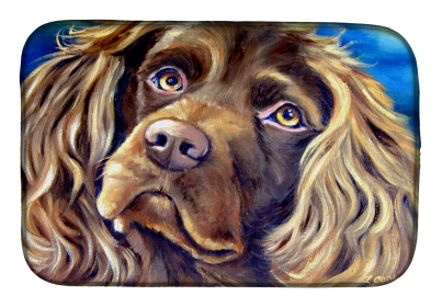 Boykin Spaniel Art Dish Drying Mat